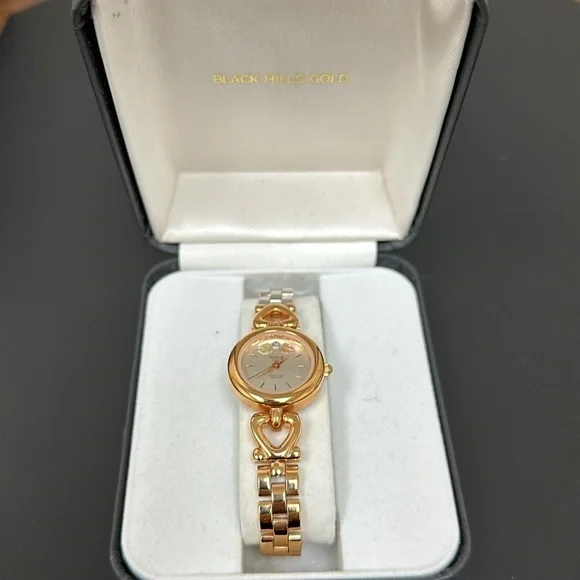EUC Black Hills Gold women’s Watch with genuine diamonds d & reversible band